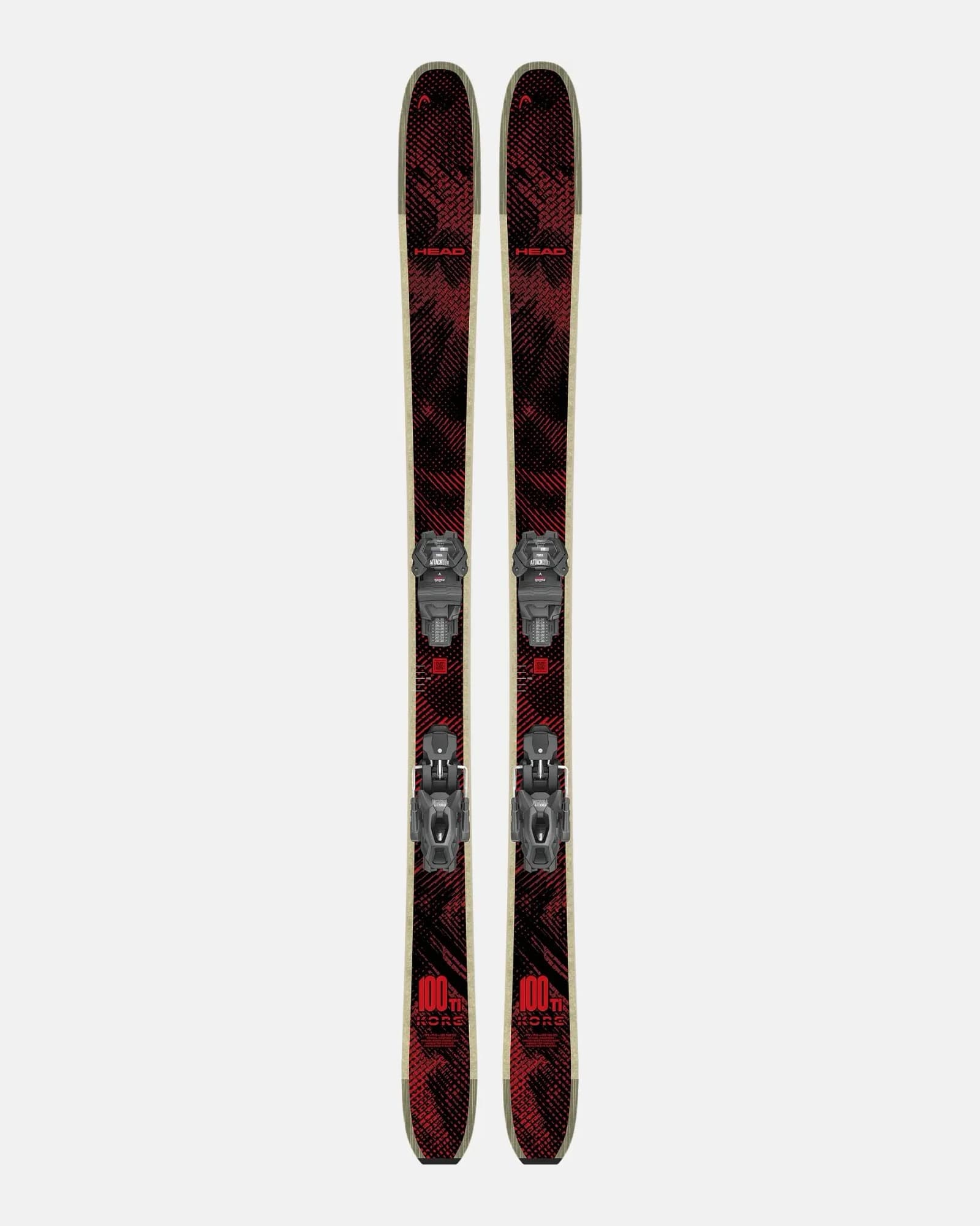 Head KORE 100 Ti 板面 · 招牌 chevron 涂装