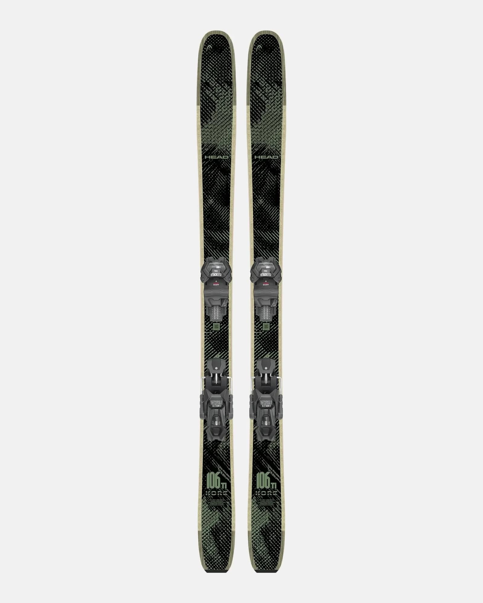 Head KORE 106 Ti 板面 · 招牌 chevron 涂装